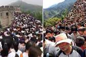 Hình ảnh tắc nghẽn kinh hoàng trên Vạn Lý Trường Thành