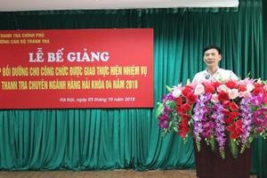 Bế giảng lớp bồi dưỡng nghiệp vụ thanh tra chuyên ngành hàng hải