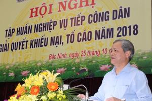 Bắc Ninh: Tập huấn công tác tiếp công dân, giải quyết khiếu nại, tố cáo 