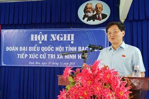 Tổng Thanh tra Chính phủ Lê Minh Khái tiếp xúc cử tri tại Bạc Liêu
