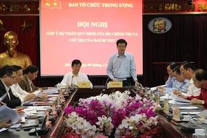 Trình Bộ Chính trị dự thảo về sàng lọc đảng viên trong tháng 12