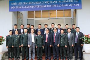 Đoàn công tác Thanh tra Chính phủ Lào thăm làm việc tại tỉnh Cao Bằng