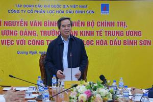 Trưởng Ban Kinh tế Trung ương Nguyễn Văn Bình làm việc tại BSR