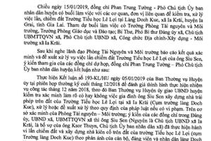 Bố vợ Chủ tịch xã xây nhà trái phép trên đất trường học
