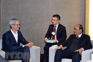 Thủ tướng tiếp lãnh đạo các Tập đoàn đa quốc gia bên lề WEF Davos
