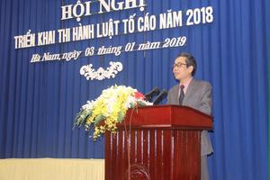 Triển khai thi hành Luật Tố cáo phù hợp với tình hình thực tiễn