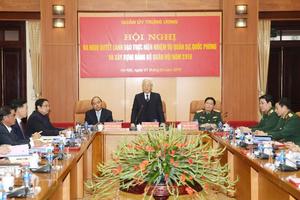 Ra Nghị quyết lãnh đạo thực hiện nhiệm vụ quân sự năm 2019