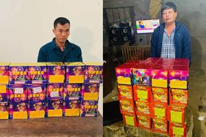 Bắt 2 đối tượng tàng trữ, vận chuyển nhiều hộp pháo dàn