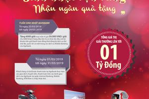 Agribank dành 01 tỷ đồng tri ân khách hàng dịp 31 năm thành lập