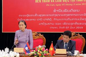 Chủ tịch Quốc hội Lào thăm và làm việc tại Lâm Đồng