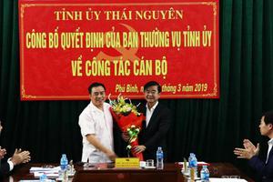 Chánh Thanh tra tỉnh được điều động làm Bí thư Huyện ủy Phú Bình