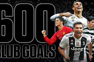 Ronaldo cán mốc 600 bàn thắng trước Messi