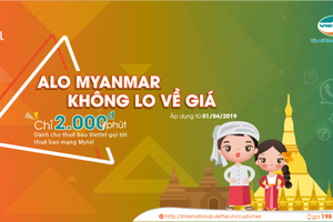 Cước gọi quốc tế của Viettel đến Myanmar rẻ nhất Việt Nam