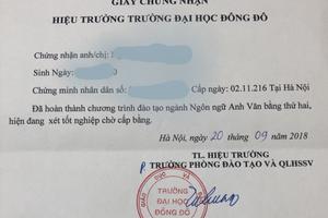 Vì sao hàng trăm học viên ĐH Đông Đô chưa được cấp bằng tốt nghiệp?