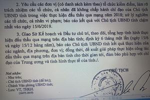 Chủ tịch tỉnh chỉ đạo làm rõ trách nhiệm 3 huyện không đấu thầu qua mạng