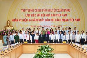 Thủ tướng làm việc với Hội Nhà báo Việt Nam