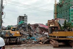 Sập tòa nhà 7 tầng ở Campuchia, có thể nhiều người bị vùi lấp