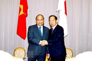 Thủ tướng tiếp Chủ tịch Liên minh Nghị sỹ hữu nghị Nhật Bản-Việt Nam