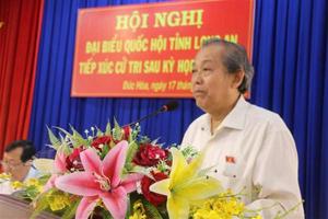 Phó Thủ tướng Thường trực Trương Hòa Bình tiếp xúc cử tri huyện Đức Hòa, Long An