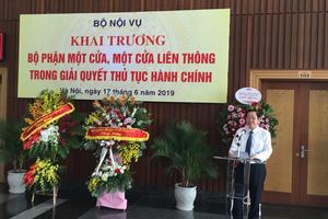Bộ Nội vụ khai trương bộ phận một cửa, một cửa liên thông trong giải quyết thủ tục hành chính