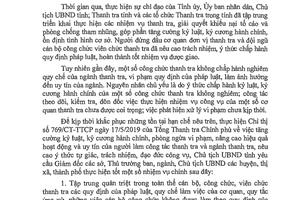 Thanh Hóa: Ban hành Chỉ thị tăng cường kỷ cương đối với ngành Thanh tra tỉnh