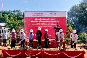 Khởi công trường học tại Long Khánh, Đồng Tháp: Niềm vui về ngôi trường hiện đại vùng biên giới