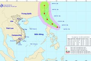 Áp thấp nhiệt đới đã mạnh lên thành bão Danas