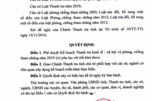  Bắc Ninh: Cắt giảm một số cuộc thanh tra theo kế hoạch