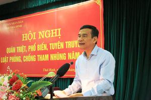 Thái Bình: Thực hiện nghiêm công tác phòng, chống tham nhũng