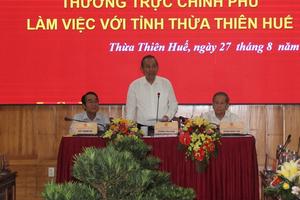 Phó Thủ tướng Thường trực Trương Hòa Bình làm việc tại Thừa Thiên Huế