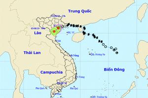 Áp thấp nhiệt đới sẽ suy yếu thành một vùng áp thấp vào tối 3/8