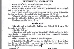 Để thuộc cấp chiếm đoạt ngân sách, chủ tịch huyện ở Gia Lai bị cảnh cáo 