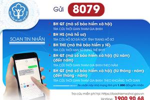 1 tin nhắn chỉ gửi đến 8079 sẽ biết được thông tin BHYT, BHXH 