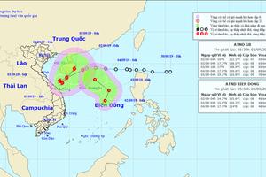 Áp thấp nhiệt đới chồng áp thấp nhiệt đới giật cấp 9 đe dọa Biển Đông