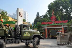 Bộ đội Binh chủng Hóa học có mặt tại Rạng Đông, chuẩn bị tẩy độc