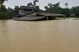 Nước lên chạm nóc nhà, dân gồng mình tránh lũ