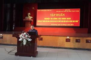 Hải Dương: Phổ biến pháp luật về ATTP cho cán bộ tuyên giáo cấp huyện, xã