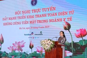Tiến tới việc thanh toán điện tử không dùng tiền mặt trong y tế