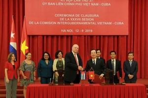 Ủy ban Liên Chính phủ Việt Nam – Cuba: Kết thúc kỳ họp lần thứ 37