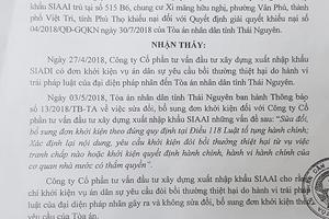 TAND tỉnh Thái Nguyên: “Tước” quyền khởi kiện của doanh nghiệp?