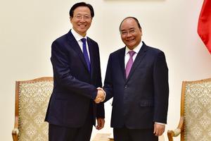 Thủ tướng Nguyễn Xuân Phúc tiếp Bộ trưởng Bộ Nông nghiệp, Nông thôn Trung Quốc