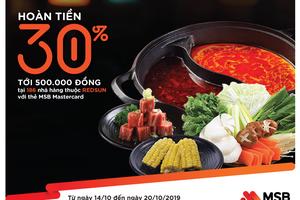 Lễ hội ẩm thực 20/10 nhận hoàn tiền 30% với thẻ MSB Mastercard