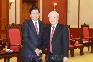 Tổng Bí thư, Chủ tịch nước Nguyễn Phú Trọng tiếp Thủ tướng Lào