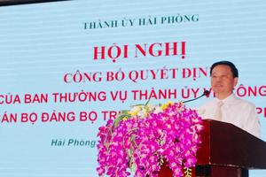 Công bố quyết định về công tác cán bộ trên địa bàn Hải Phòng