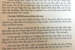 Chủ tịch UBND xã Đồng Tiến chưa nghiêm túc kiểm điểm