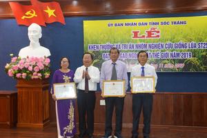 Sóc Trăng vinh danh nhóm nghiên cứu giống lúa ST25