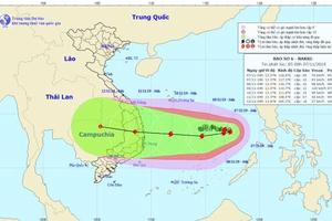 Bão số 6 đổi hướng, di chuyển chậm về phía Tây và mạnh thêm