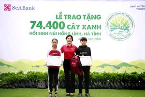 SeABank: Trao tặng 74.400 cây xanh hồi sinh rừng tại núi Hồng Lĩnh, Hà Tĩnh