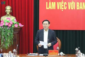 Phó Thủ tướng Vương Đình Huệ làm việc với Ban Thường vụ tỉnh Quảng Trị