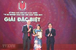 Giải Báo chí toàn quốc Vì sự nghiệp giáo dục vinh danh 44 tác phẩm